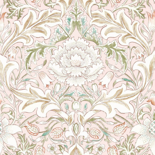 Simply Severn Wallpaper - Cochineal/Willow - 217073 - Morris & Co - Premier Wallcovering