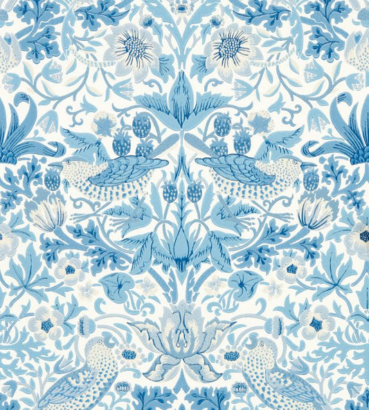 Simply Strawberry Thief Wallpaper - Woad - 217058 - Morris & Co - Premier Wallcovering