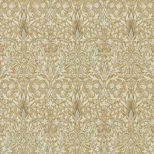 Snakeshead Wallpaper - Gold/Linen - 216429 - Morris & Co - Premier Wallcovering