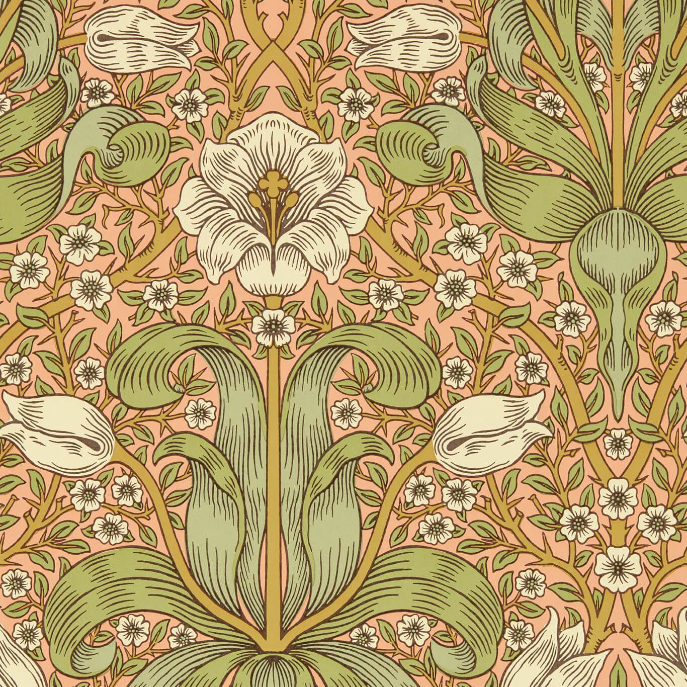 Spring Thicket Wallpaper - Fruit Punch - 217336 - Morris & Co - Premier Wallcovering