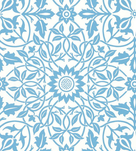 St James Ceiling Wallpaper - China Blue - 217079 - Morris & Co - Premier Wallcovering