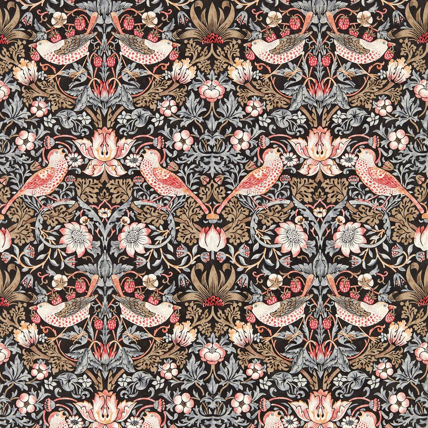 Strawberry Thief Wallpaper - Old Fashioned - 510022 - Morris & Co - Premier Wallcovering