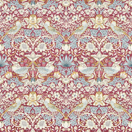 Strawberry Thief Wallpaper - Plum - Clarke & Clarke - W0171/04 - Premier Wallcovering