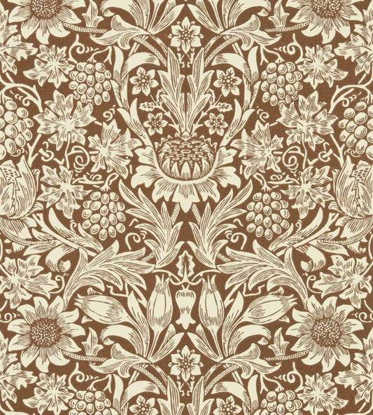 Sunflower Wallpaper - Chocolate/Cream - 216961 - Morris & Co - Premier Wallcovering