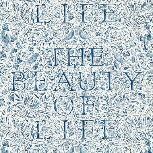 The Beauty of Life Indigo Wallpaper - Indigo - 217190 - Morris & Co - Premier Wallcovering