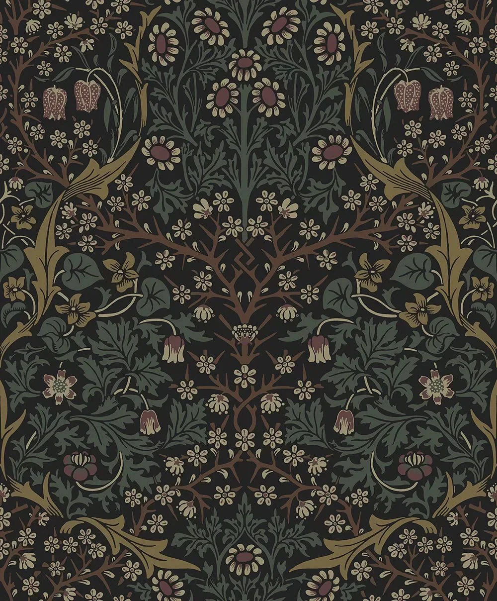 Victorian Garden Wallpaper - Blacksmith & Cliffside - NextWall - NW44516 - Morris Wallpaper