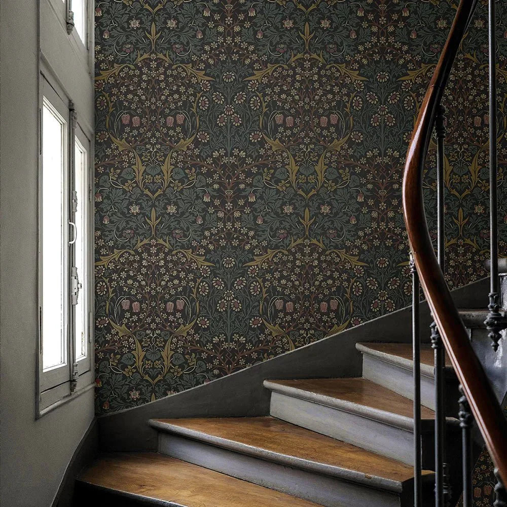 Victorian Garden Wallpaper - Blacksmith & Cliffside - NextWall - NW44516 - Morris Wallpaper