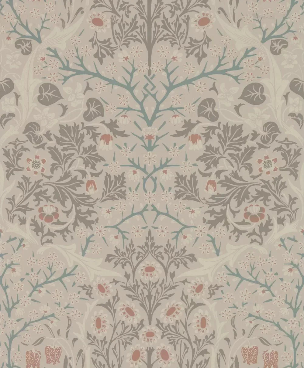 Victorian Garden Wallpaper - Taupe - NextWall - NW44506 - Morris Wallpaper