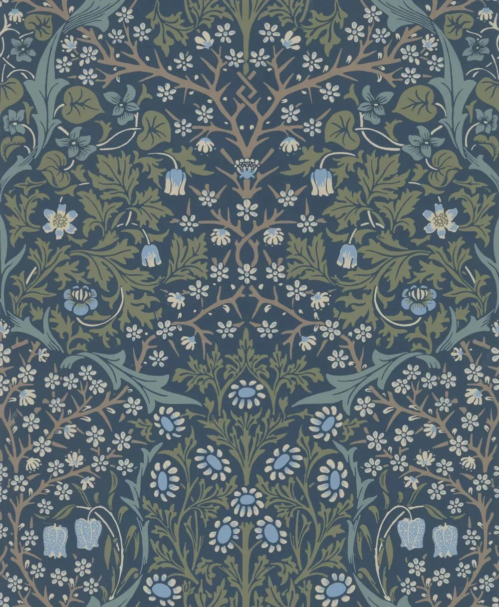 Victorian Garden Wallpaper - Teal - NextWall - NW44502 - Morris Wallpaper