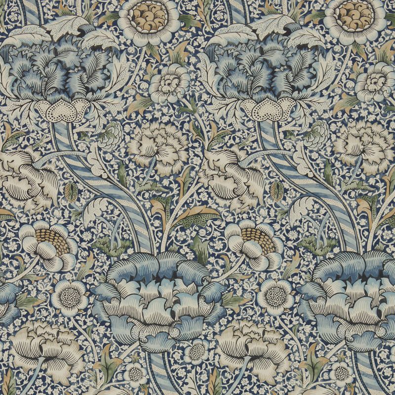 Wandle Wallpaper - Blue/Stone - 216422 - Morris & Co