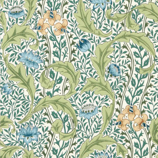 Wild Tulip & Vine Wallpaper - Nettle/Woad - Morris & Co - 217577 - Premier Wallcovering