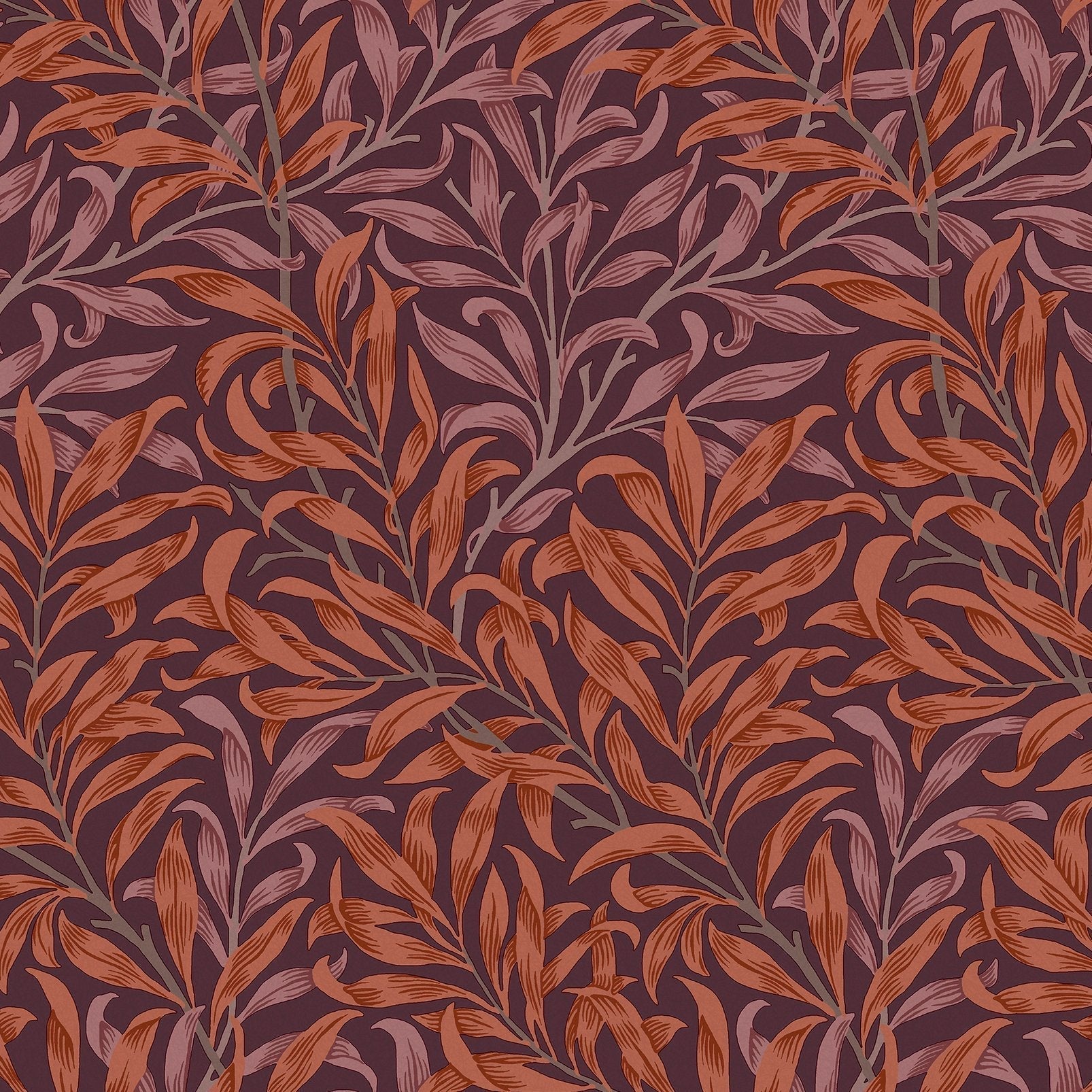Willow Bough Wallpaper - Plum - 124243 - William Morris AH - Premier Wallcovering