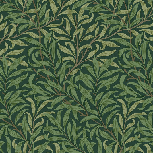 Willow Bough Wallpaper - Deep Green - 124247 - William Morris AH - Premier Wallcovering
