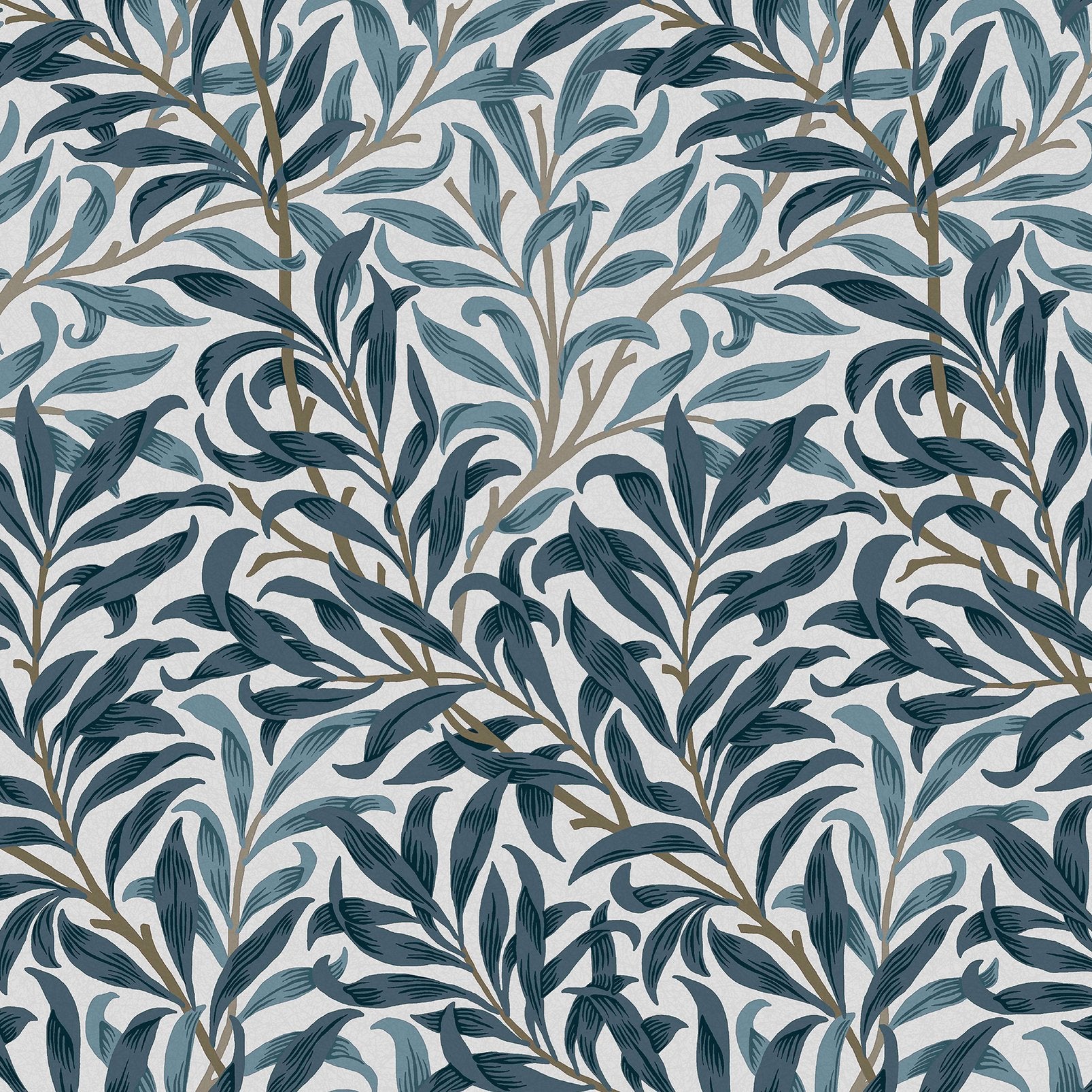 Willow Bough Wallpaper - White & Blue - 124245 - William Morris AH - Premier Wallcovering