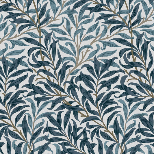 Willow Bough Wallpaper - White & Blue - 124245 - William Morris AH - Premier Wallcovering