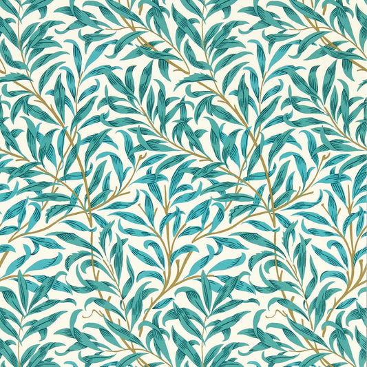 Willow Boughs Wallpaper - Teal - Clarke & Clarke - W0172/05 - Premier Wallcovering