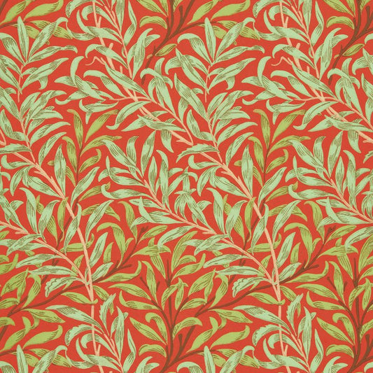 Willow Boughs Wallpaper - Tomato/Olive - 216951 - Morris & Co - Premier Wallcovering