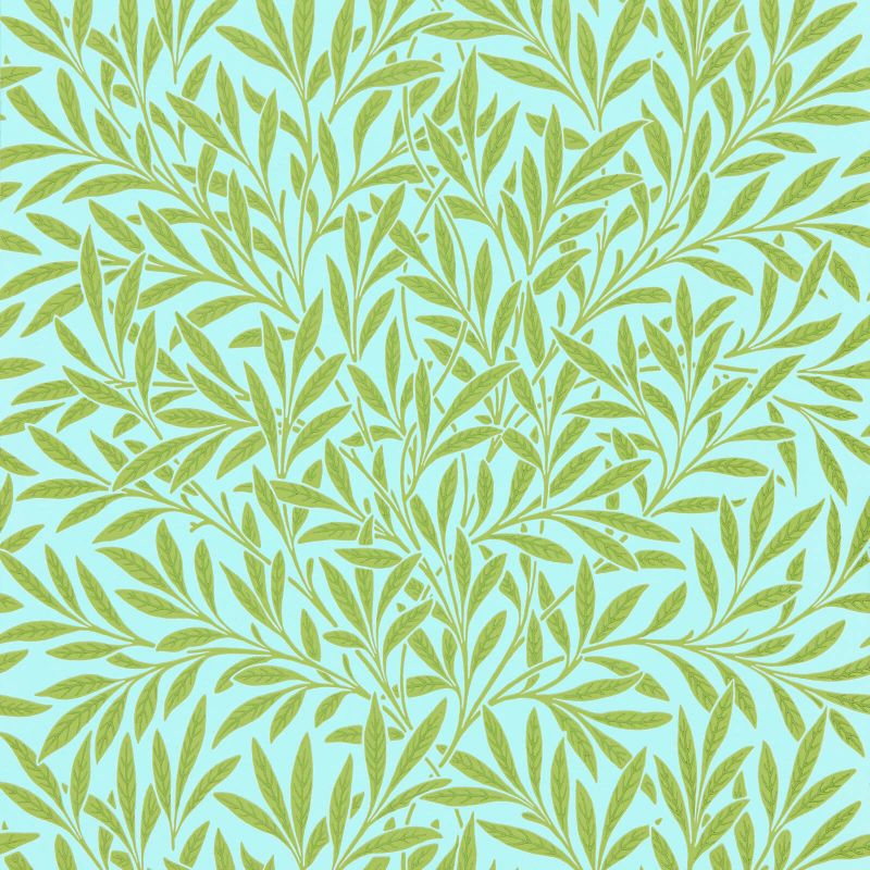 Willow Wallpaper - Sky/Leaf - 216964 - Morris & Co - Premier Wallcovering