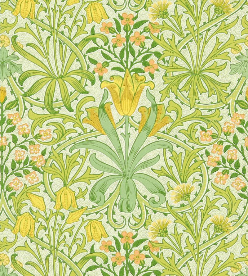 Woodland Weeds Wallpaper - Sap Green - 217100 - Morris & Co - Premier Wallcovering