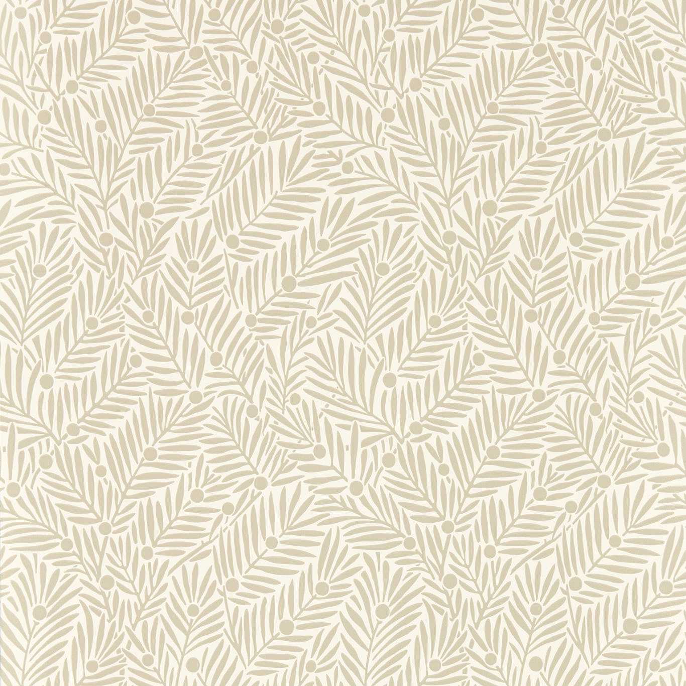 Yew & Aril Wallpaper - Rice Paper - 217347 - Morris & Co - Premier Wallcovering