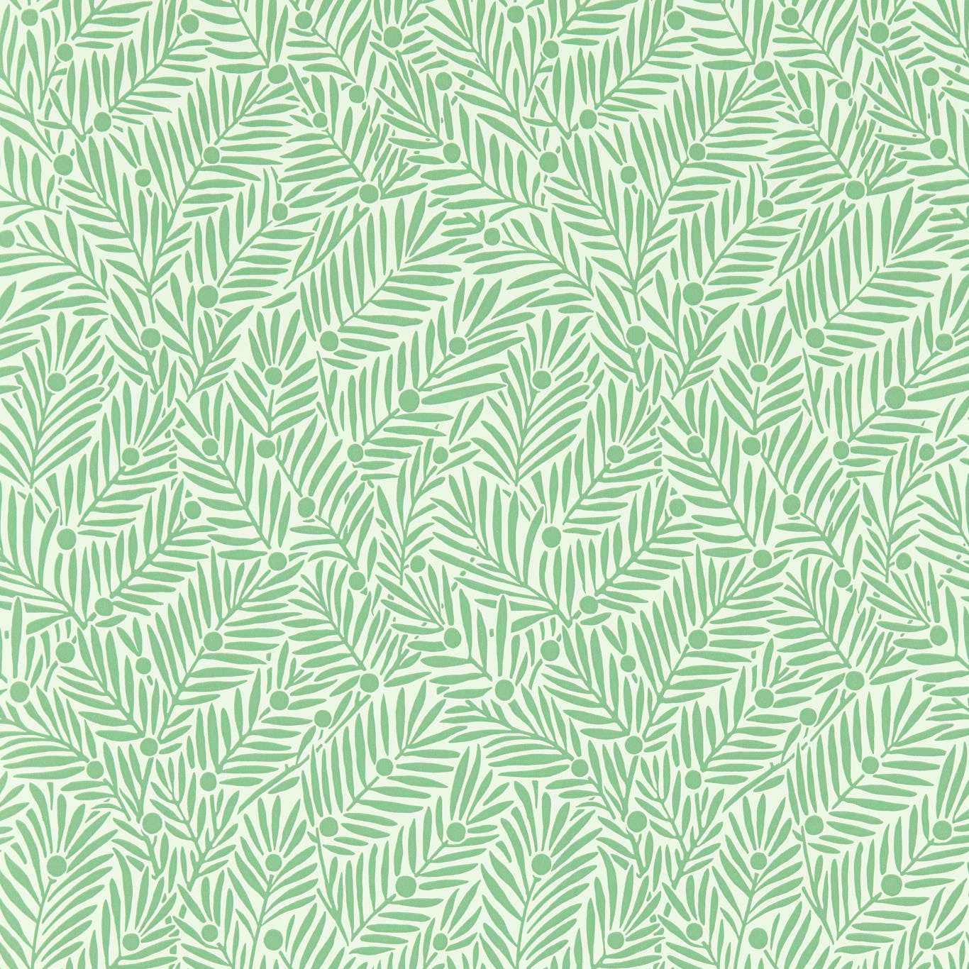 Yew & Aril Wallpaper - Spearmint - 217346 - Morris & Co - Premier Wallcovering